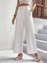 VCAY High Waist Slant Pocket Wide Leg Pants